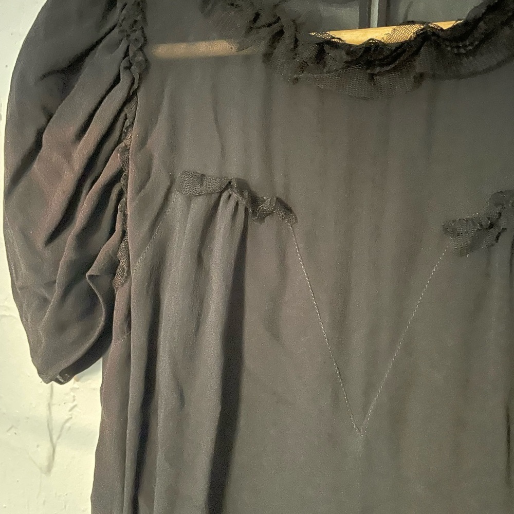 Fendi Black Whimsigoth Dark Academia Witchy Goth Romantic Romantasy Bubble Dress - Picture 5 of 15